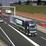 Renault Trucks Optifuel testing truck on a motorway