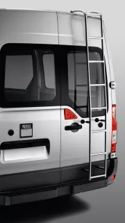 Rear of a Renault Truck Master with a ladder