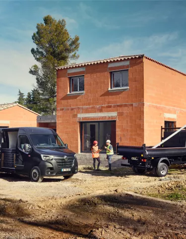 Renault Trucks Master Van and Chassis on a construction site
