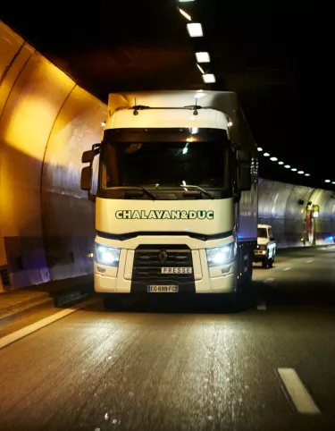 Vehicle in a tunnel